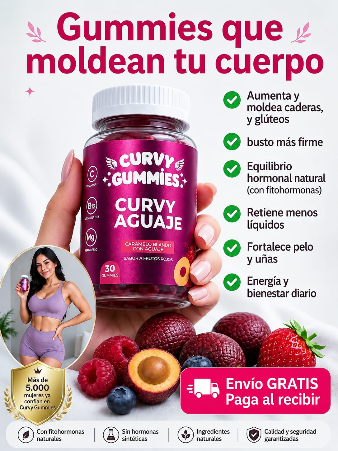 🍑 Curvy Gummies™ | El Secreto Natural para unas Curvas de Ensueño